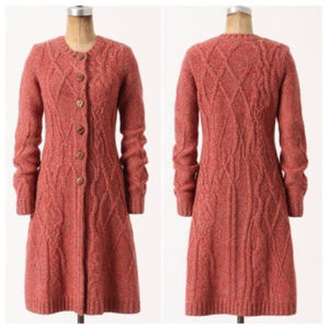 Red Far Away From Close Cableknit Sweater, Med